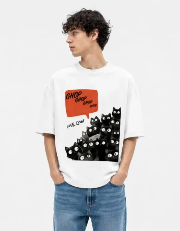 Meow Ghop Ghop Oversized T-Shirt