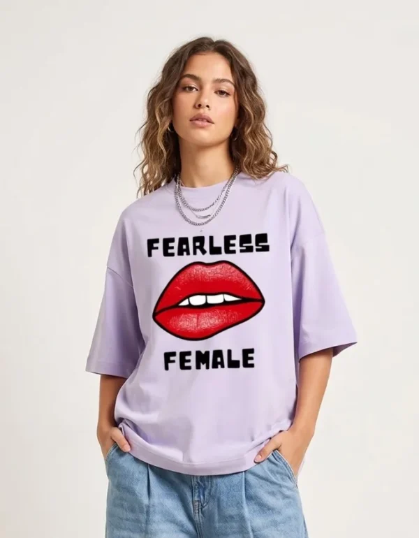 3 Fearless Female Oversized T-Shirt