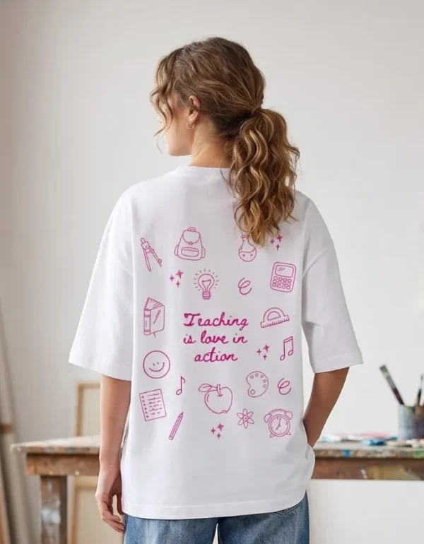 Teaching is Love Oversized T-Shirt
