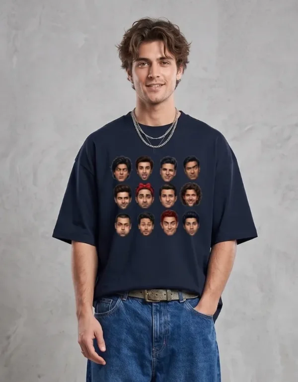 Bollywood Face Bollywood Faces Oversized T-Shirt