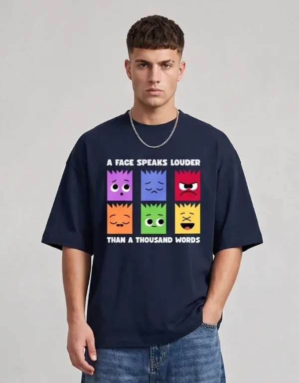 Face Speaks Louder Oversized T-Shirt