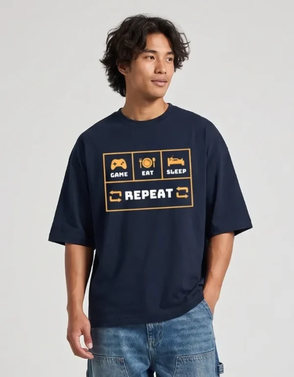 Game Eat Sleep Oversized T-Shirt