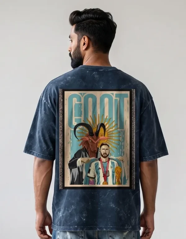 Real Footballer GOAT Acid Wash Oversized T-Shirt