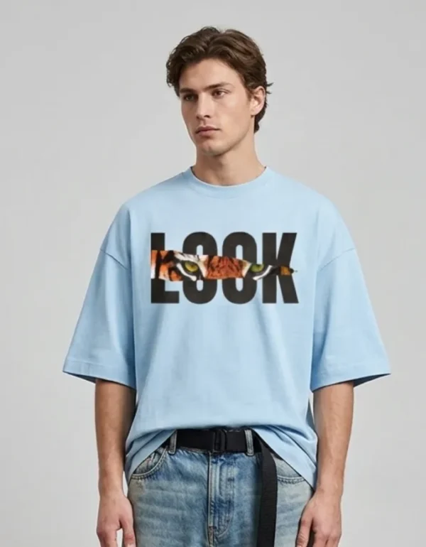 Tiger Eye Look Oversized T-Shirt
