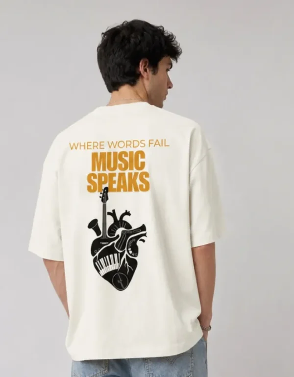 Music Speaks Oversized T-Shirt
