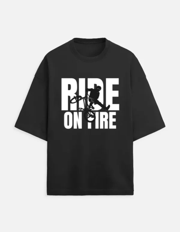 img_489bc0e02a1033.jpg Ride On Fire Oversized T-Shirt