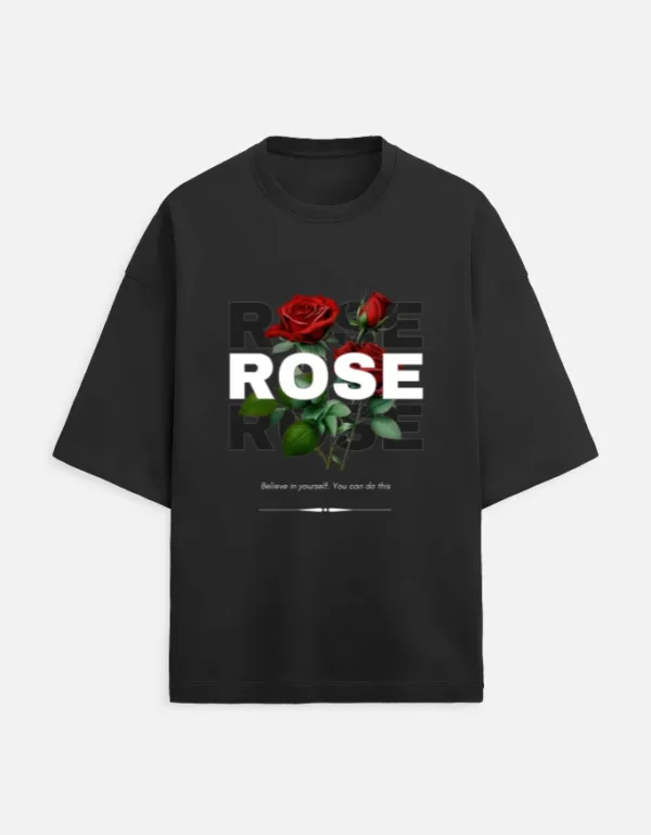Red Rose Oversized T-Shirt