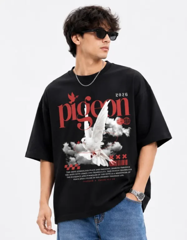 Flying Pigeon Oversized T-Shirt