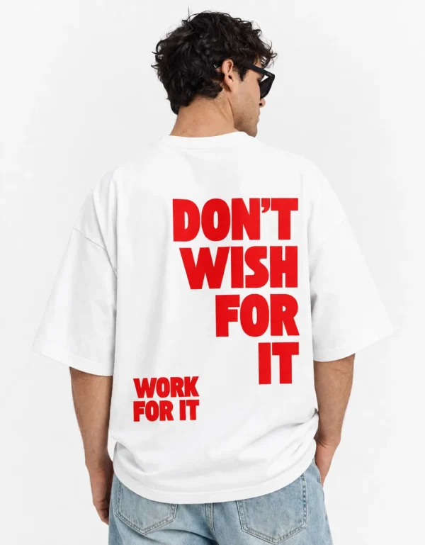 Typography Oversized Tee - Work For It