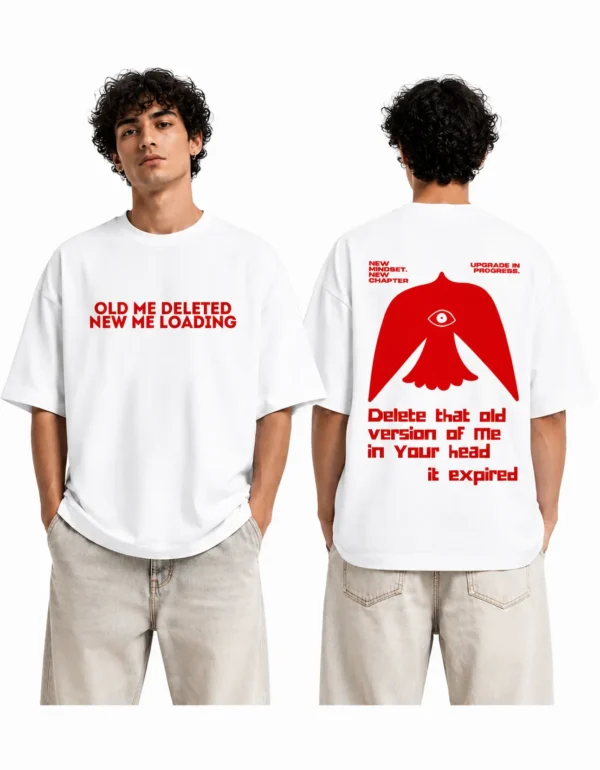 Old Me Deleted Terry Oversized Tee