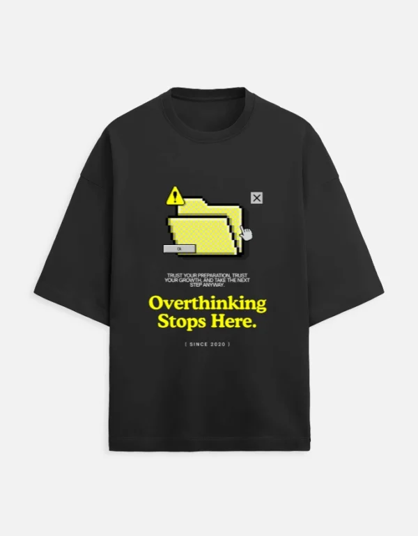 Overthinking Stop Terry Oversized T-Shirt
