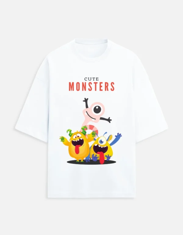 Cute Monsters Terry Oversized T-Shirt