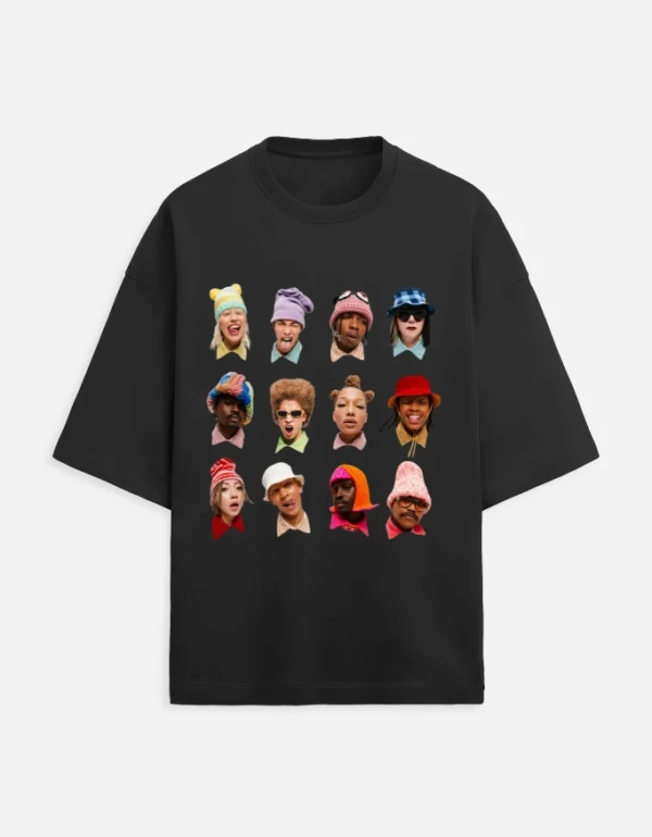 Crazy Faces Terry Oversized T-Shirt