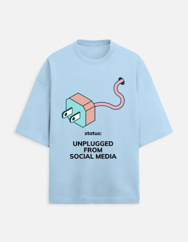 Socially Unplugged Terry Oversized T-Shirt
