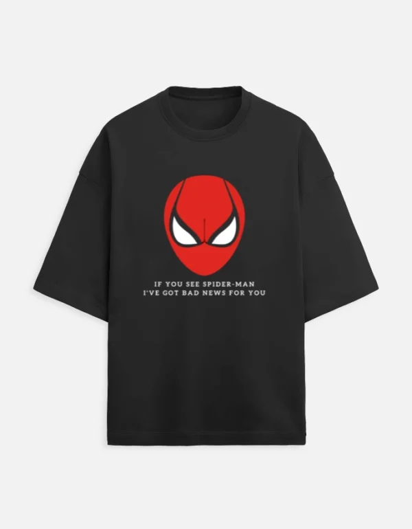 Bad News Spider-Man Terry Oversized T-Shirt