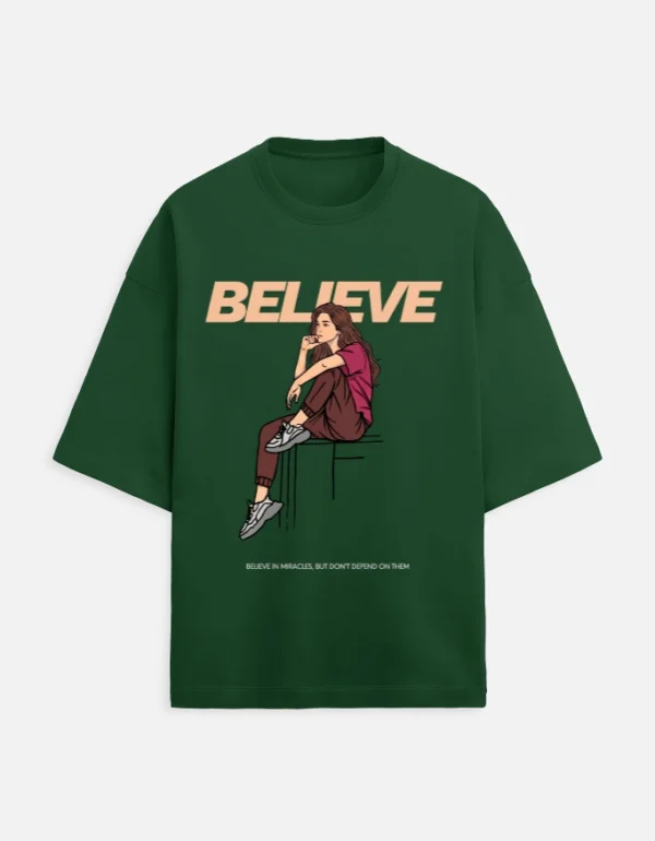 Believe Terry Oversized T-Shirt